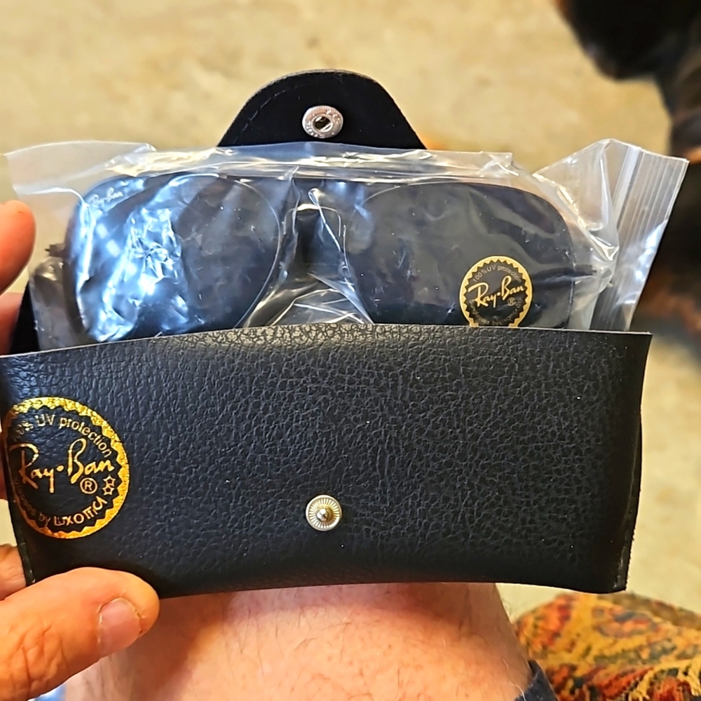 Ray ban aviator sunglasses.